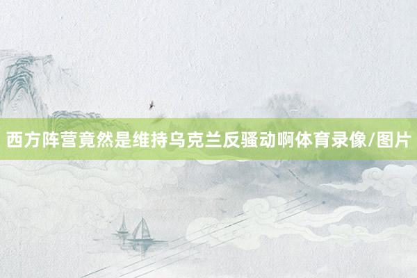 西方阵营竟然是维持乌克兰反骚动啊体育录像/图片