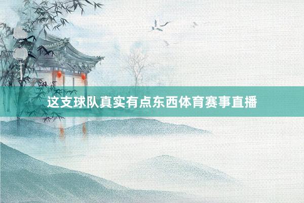 这支球队真实有点东西体育赛事直播