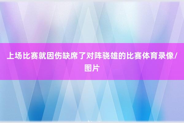 上场比赛就因伤缺席了对阵骁雄的比赛体育录像/图片