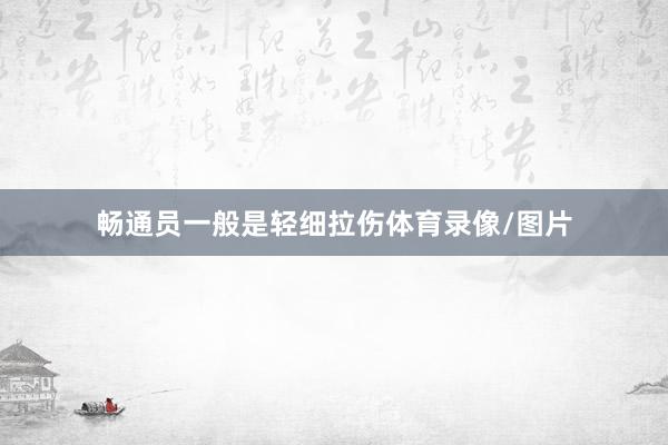 畅通员一般是轻细拉伤体育录像/图片
