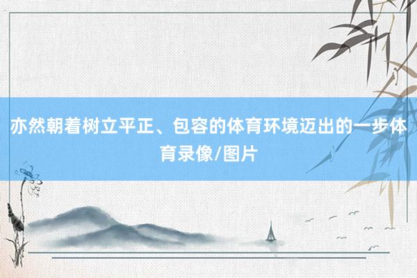 亦然朝着树立平正、包容的体育环境迈出的一步体育录像/图片