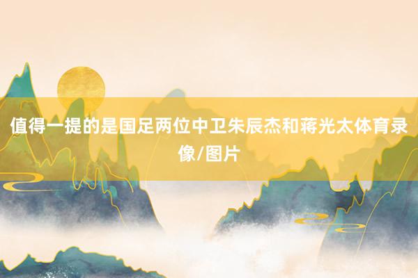 值得一提的是国足两位中卫朱辰杰和蒋光太体育录像/图片