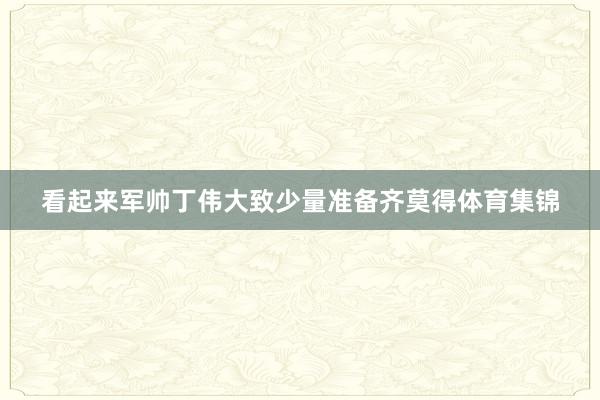 看起来军帅丁伟大致少量准备齐莫得体育集锦