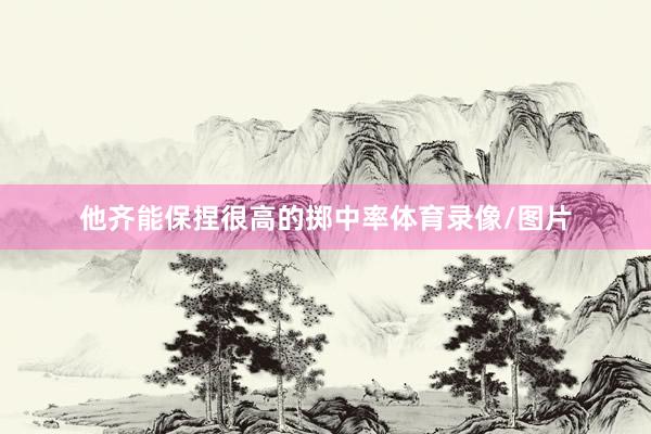 他齐能保捏很高的掷中率体育录像/图片