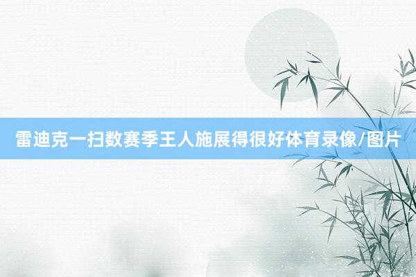 雷迪克一扫数赛季王人施展得很好体育录像/图片