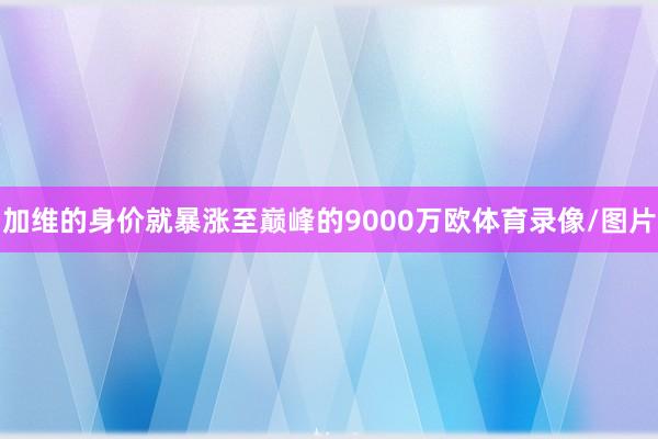 加维的身价就暴涨至巅峰的9000万欧体育录像/图片