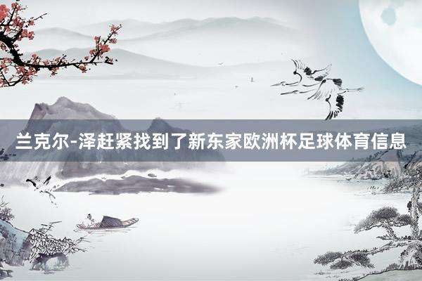 兰克尔-泽赶紧找到了新东家欧洲杯足球体育信息