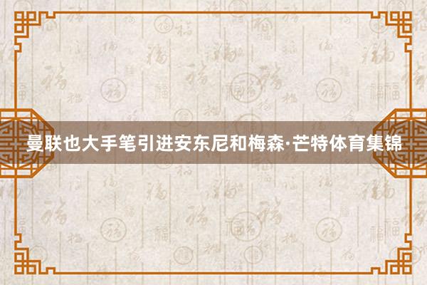 曼联也大手笔引进安东尼和梅森·芒特体育集锦