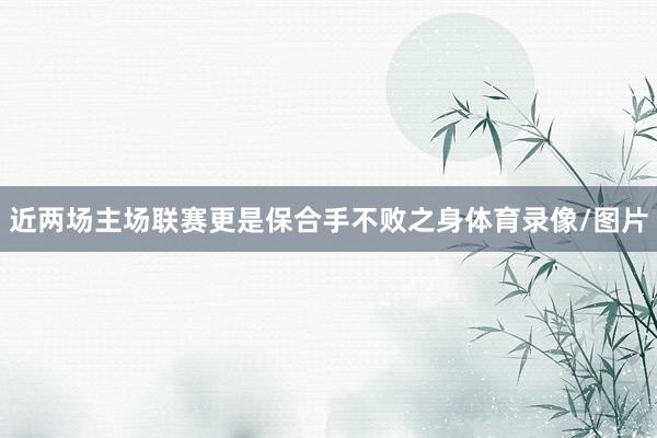 近两场主场联赛更是保合手不败之身体育录像/图片