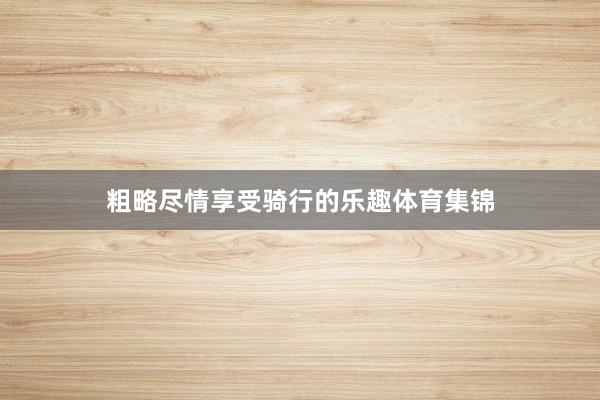 粗略尽情享受骑行的乐趣体育集锦
